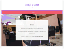 Tablet Screenshot of glossnglamsf.com